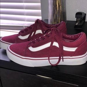 Maroon old skool vans